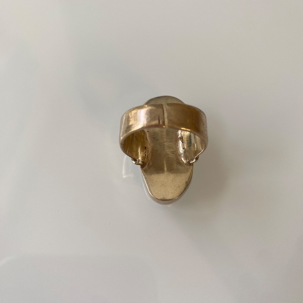 Ring, Silver & Marble, Adjustable - image 6